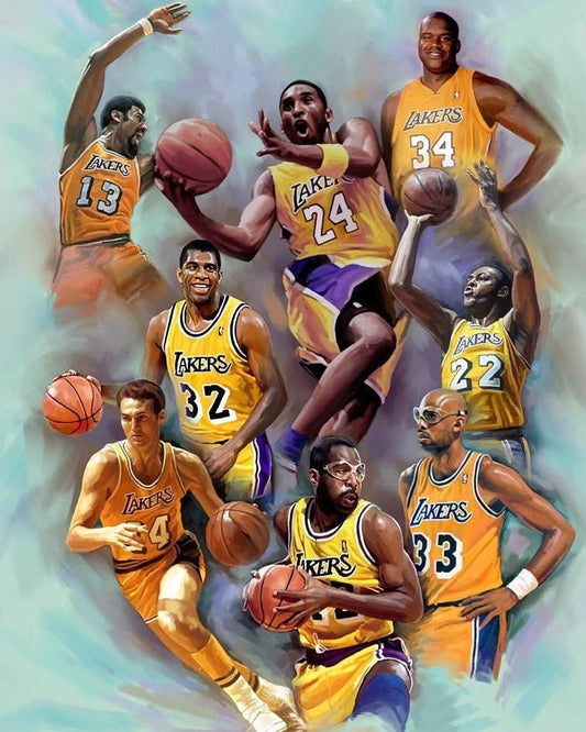 Los Angeles Lakers Legends Keychain La Basketball Nba Kareem Shaq Kobe Magic