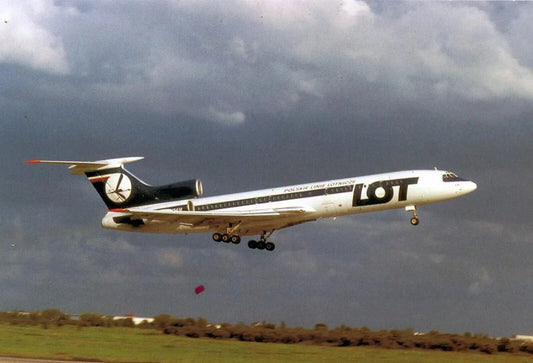 Lot Polish Airlines Polskie Tu 154M Airport Jet Plane Retro Picture Photo