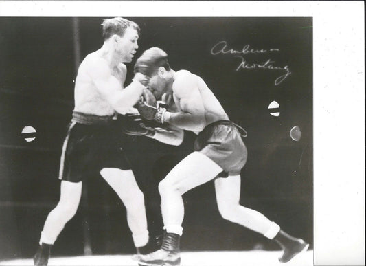 Lou Ambers Vs Pedro Montanez Photo Boxing Picture Bw