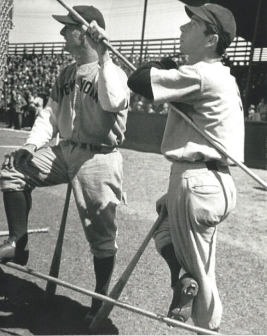 Lou Gehrig & Joe Dimaggio Photo New York Yankees Ny Baseball Mlb Picture