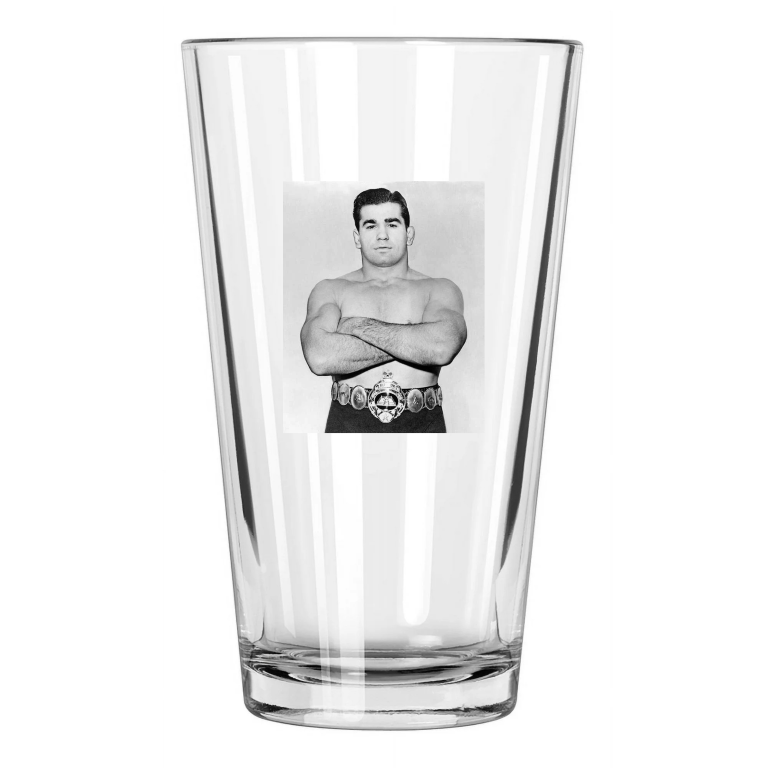 Lou Thesz Photo Nwa World Champion Wrestler 2 Pint Beer Drinking Glass