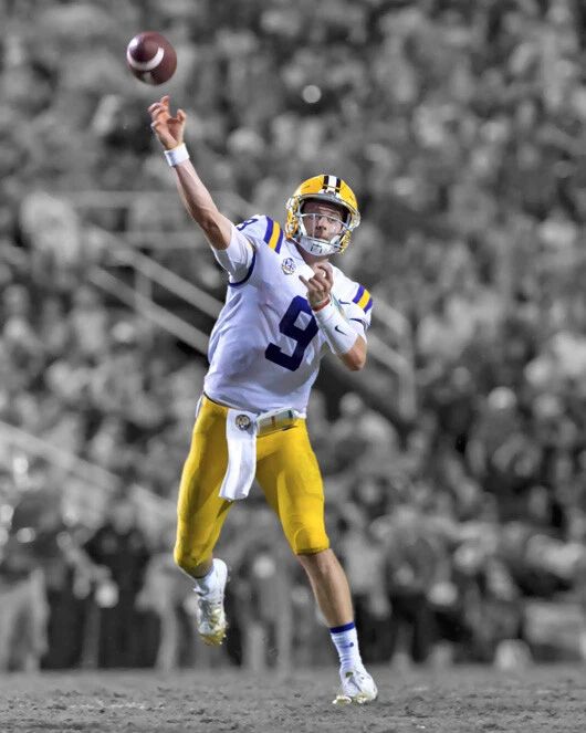 Lsu Tigers Joe Burrow Glossy Spotlight Photo College Print Poster