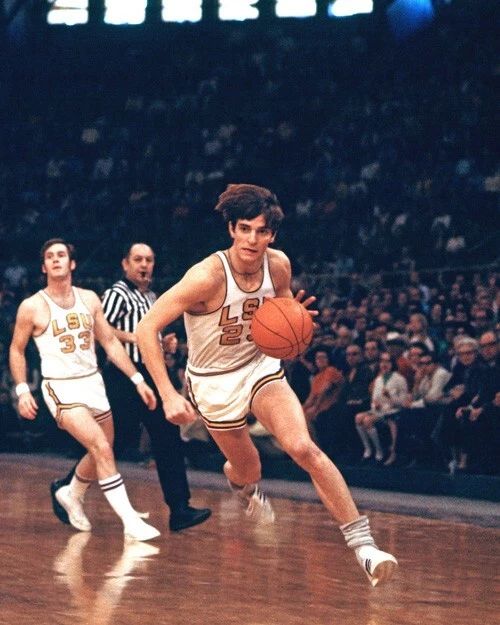 Lsu Tigers Pete Maravich Glossy Keychain College Basketball Print