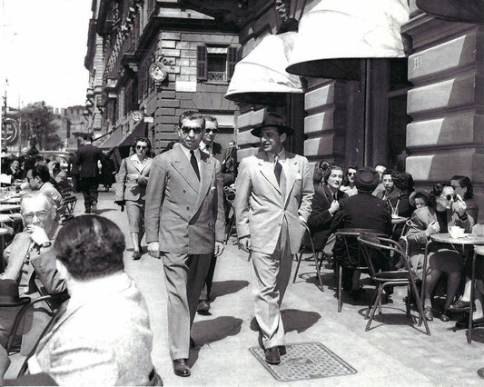 Lucky Luciano Keychain Mafia Organized Crime Mobster Mob Picture Taking Stroll