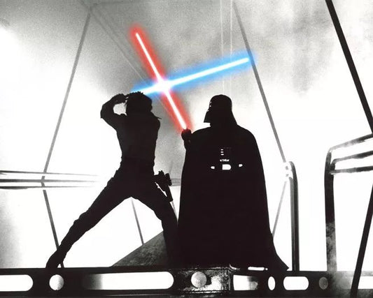 Luke Skywalker And Darth Vader Fight Glossy Keychain Star Wars Movie Keychain