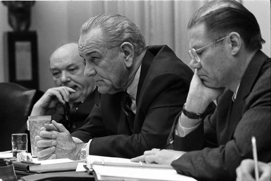 Lyndon B Johnson Dean Rusk Robert Mcnamara Magnet Picture Reprint