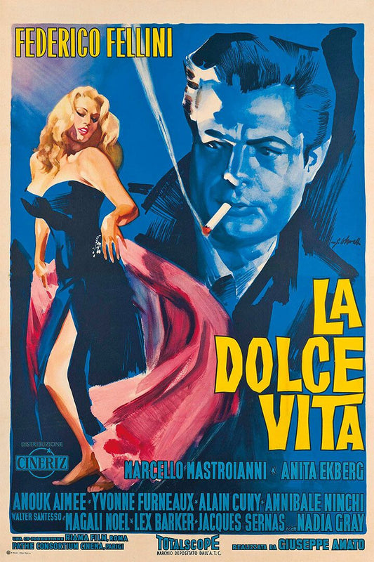 La Dolce Vita Movie Comedy Drama Painting Print Wall Art Home Poster