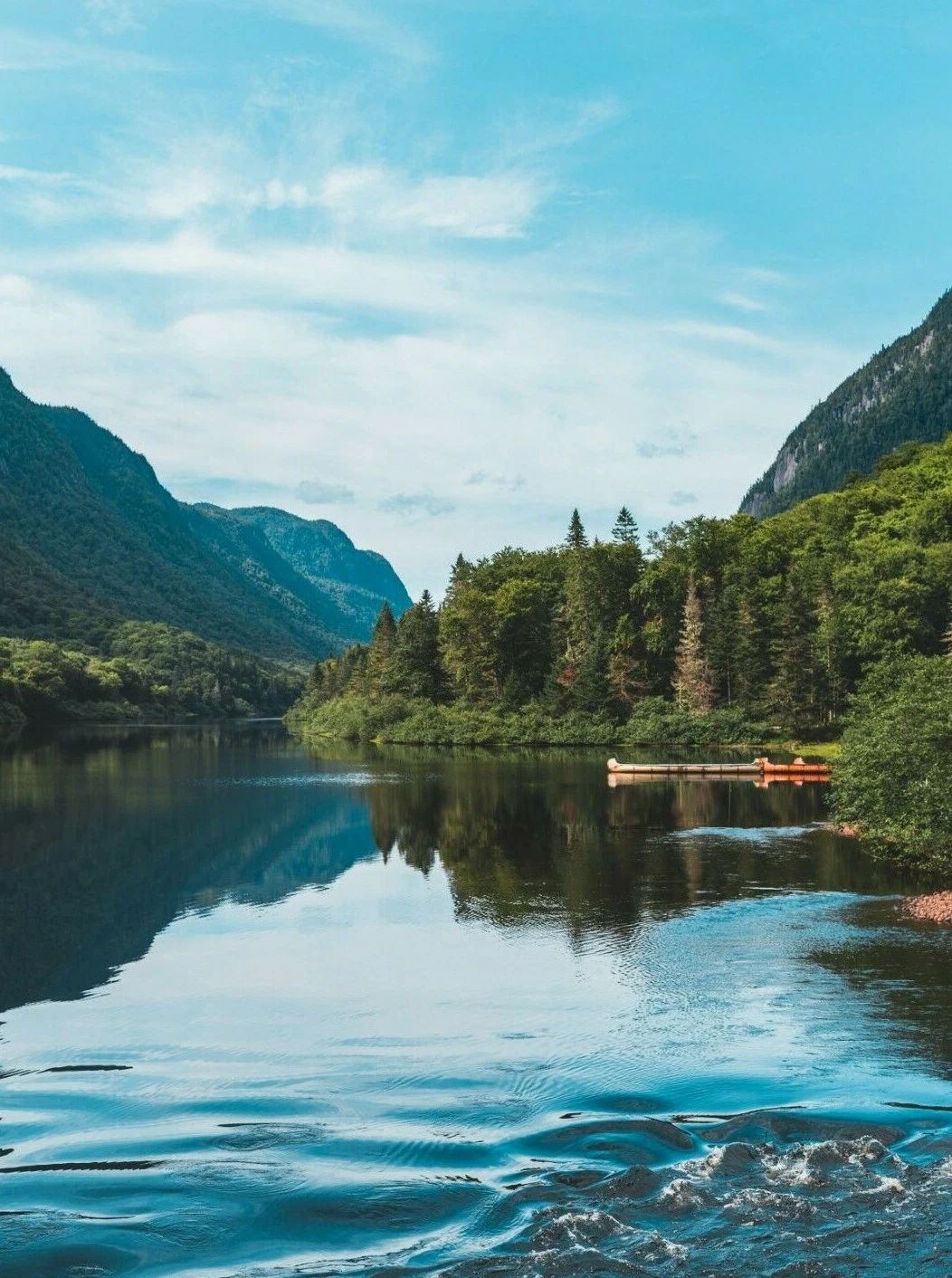 Lake In Jacques Cartier National Park Quebec Canada Keychain Picture Keychain