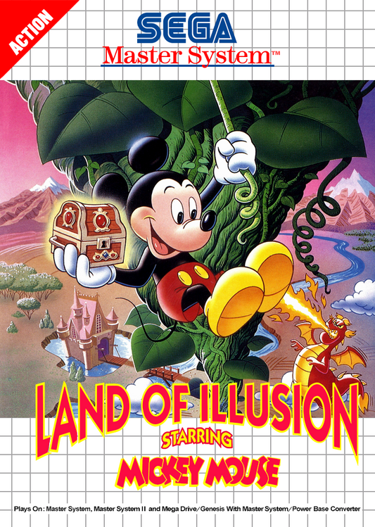 Land Of Illusion Starring Mickey Mouse Sega Master System Print Poster
