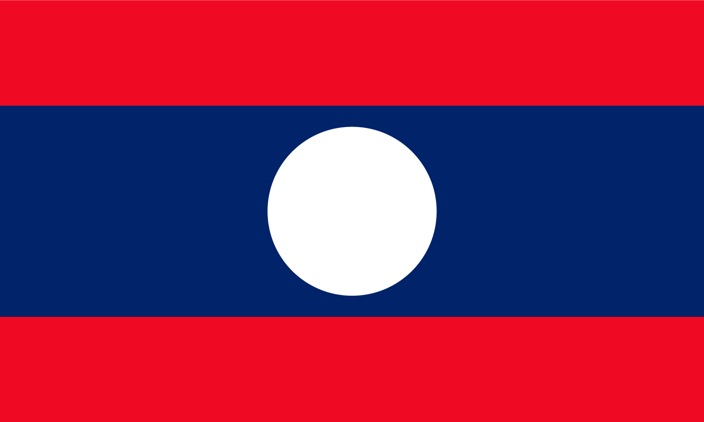 Laos Flag Print Poster