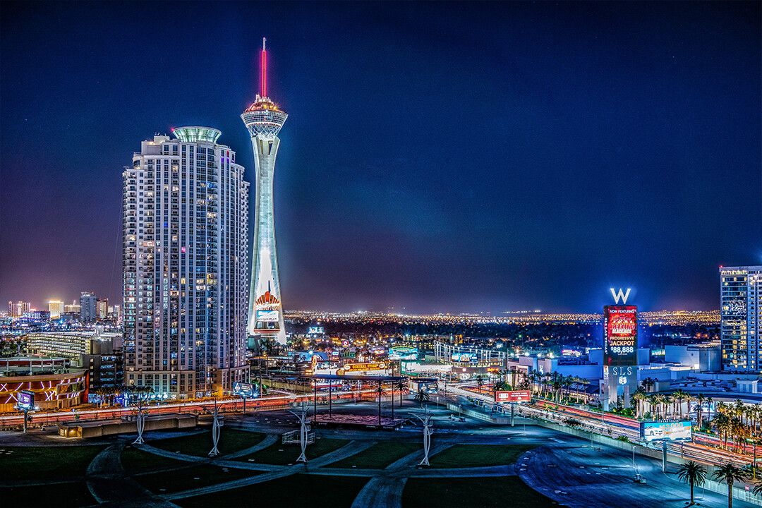 Las Vegas Major Resort City Night Cityscape Art Wall Decor Magnet