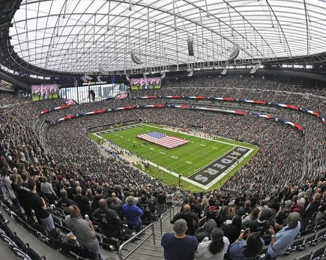 Las Vegas Raiders Allegiant Stadium Glossy Photo Football Print