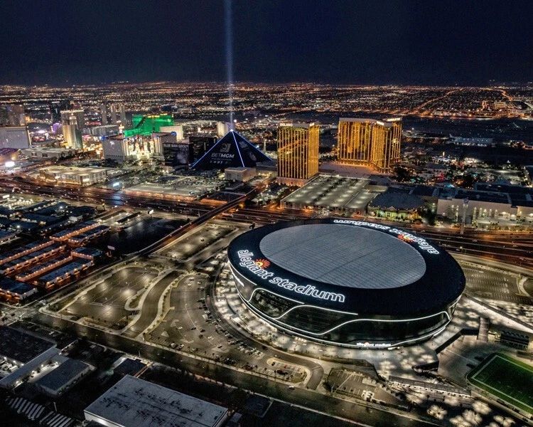Las Vegas Raiders Allegiant Stadium Glossy Photo Las Vegas Strip Print