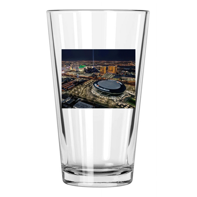 Las Vegas Raiders Allegiant Stadium Las Vegas Strip Pint Beer Drinking Glass