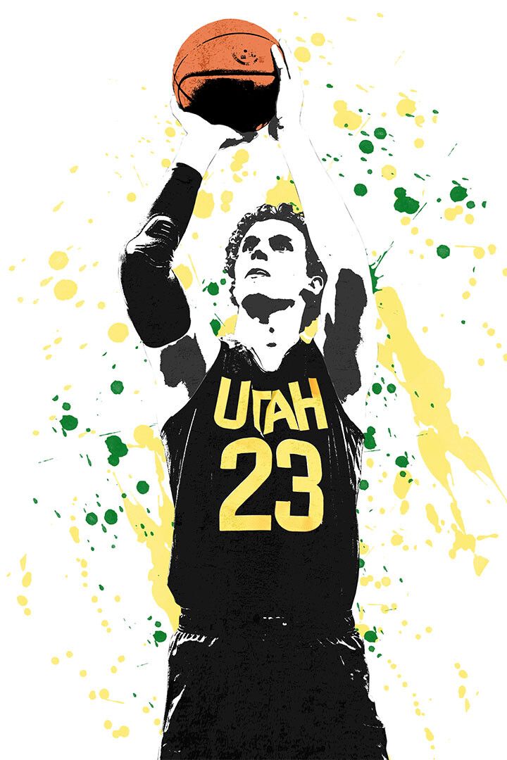 Lauri Markkanen 23 Utah Jazz Basketball Player Keychain
