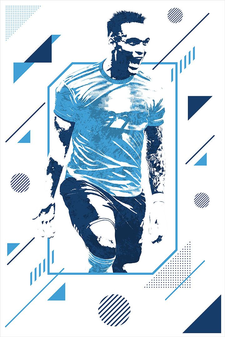 Lautaro Martinez Argentina Football Soccer Player Wall Art Home Poster