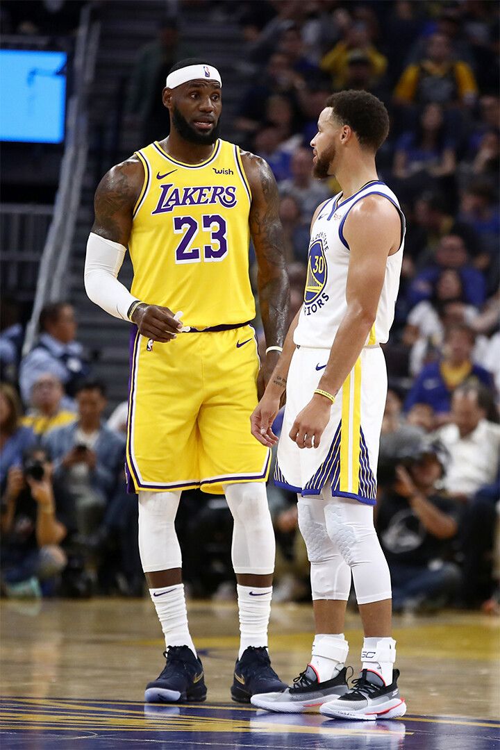 Lebron James And Stephen Curry Basketball Player Wall Art Home De Poster