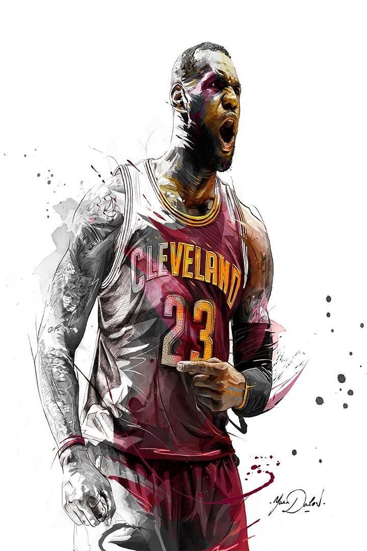 Lebron James Cleveland Basketball Player Sports Wall Art Home Poster