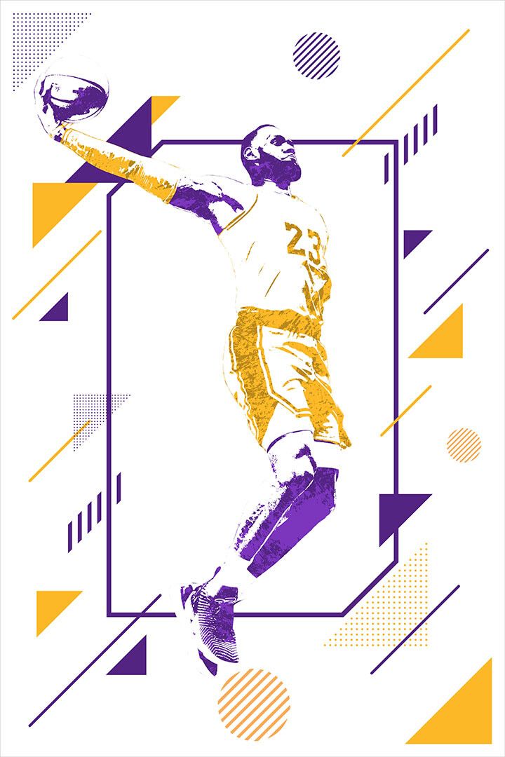 Lebron James Los Angeles Mvp Basketball Wall Art Home Decor Poster