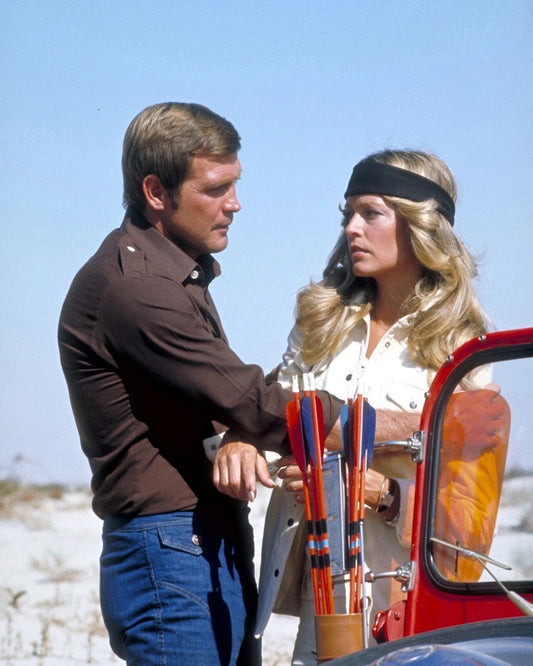 Lee Majors & Farrah Fawcett Six Million Dollar Man Picture Magnet Print