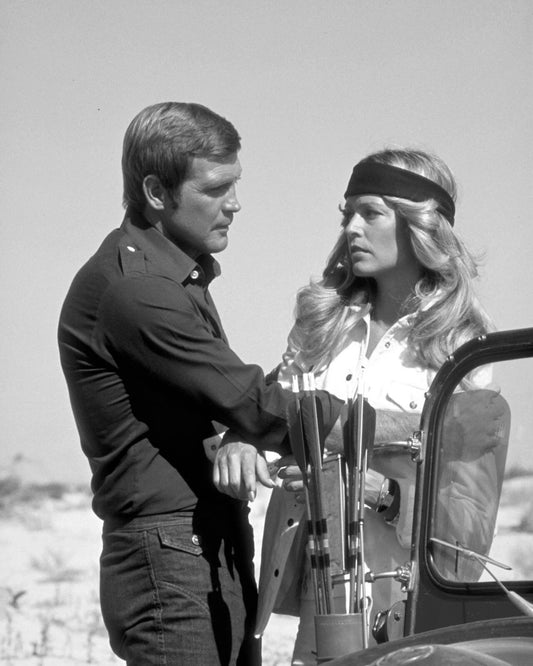 Lee Majors & Farrah Fawcett Six Million Dollar Man Tv Picture Keychain