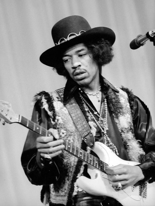 Legend Guitarist Jimi Hendrix Glossy Keychain James Marshall Print
