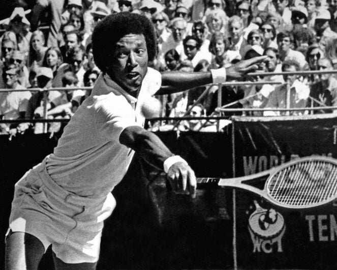 Legend Tennis Pro Arthur Ashe Glossy Keychain Keychain Grand Slam Titles