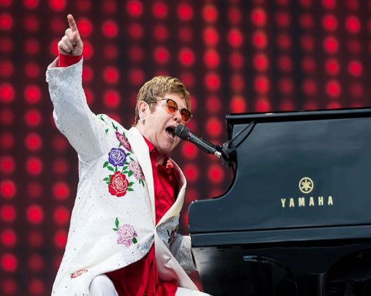 Legendary British Musician Elton John Classic Keychain Picture Keychain Print