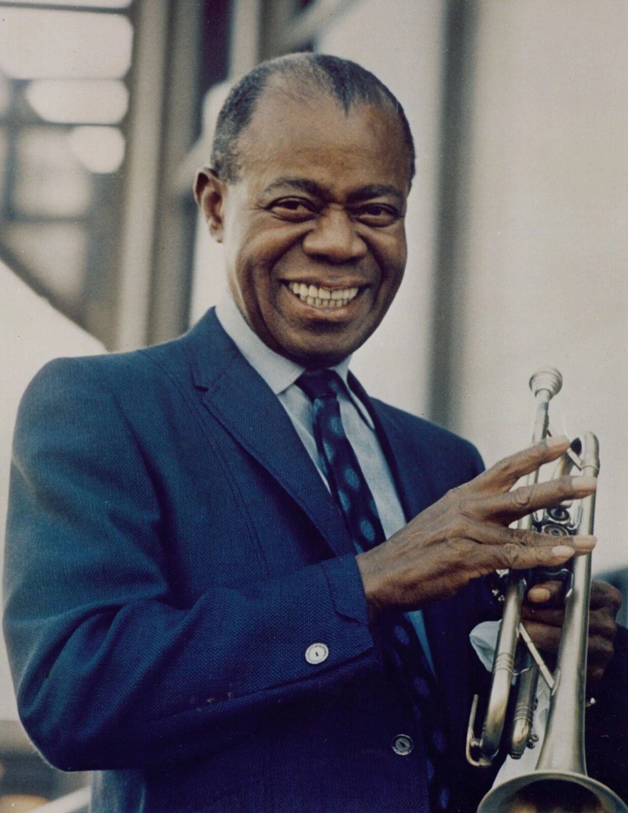 Legendary Jazz Trumpet Player Louis Armstrong Classic Poster Photo