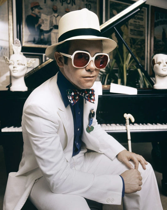 Legendary Singer & Pianist Elton John Classic Keychain Picture Keychain Print