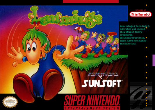 Lemmings (Usa) Snes Print Poster