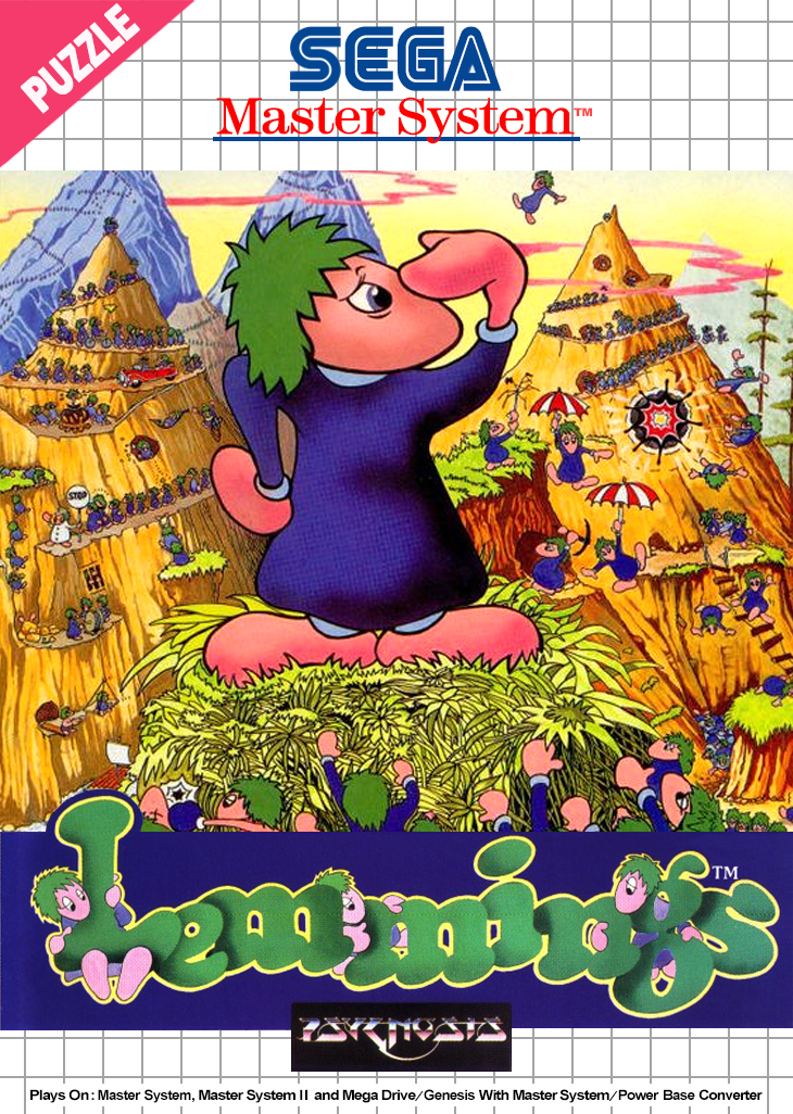 Lemmings (Alt) Sega Master System Print Poster