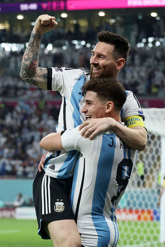 Leo Messi Julian Goal Celebration Argentina Fans Wall Art Poster