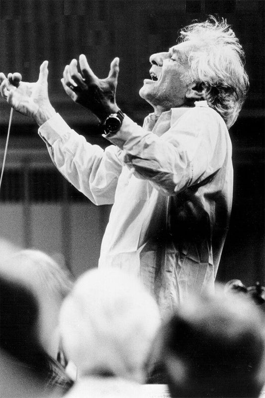 Leonard Bernstein Leading Orchestra Print Wall Art Home Decor Poster