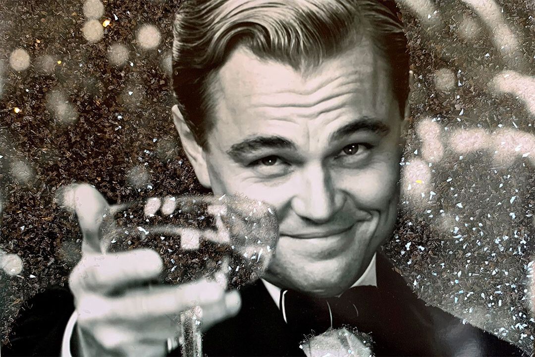 Leonardo Dicaprio Cheers Attractive Actor Wall Art Home Decor Poster