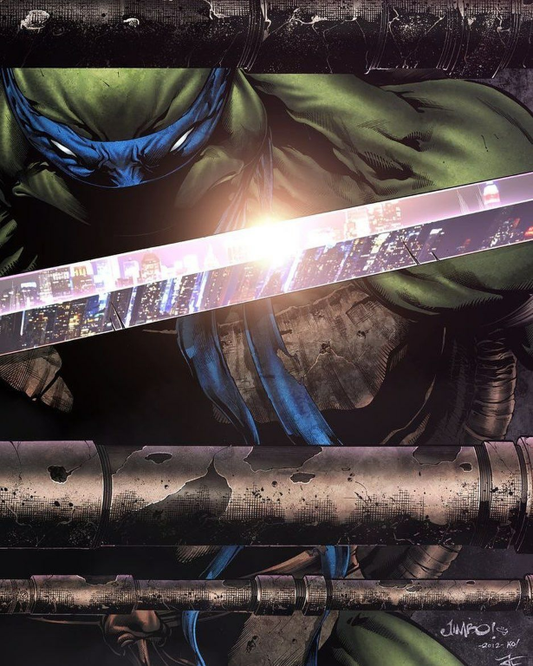 Leonardo Ninja Turtle Sword 001 Print Poster