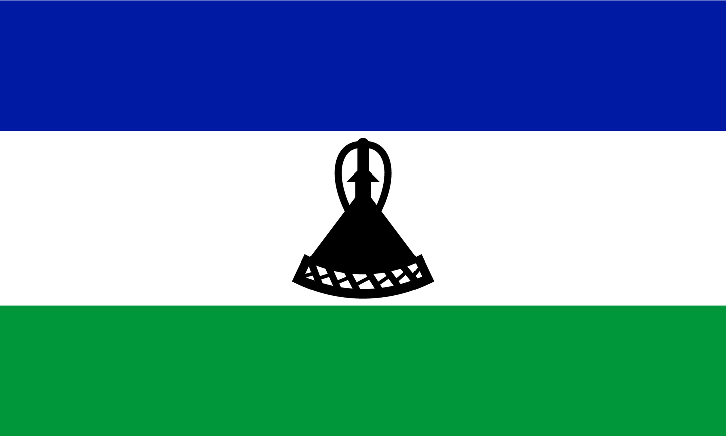 Lesotho Flag Print Poster
