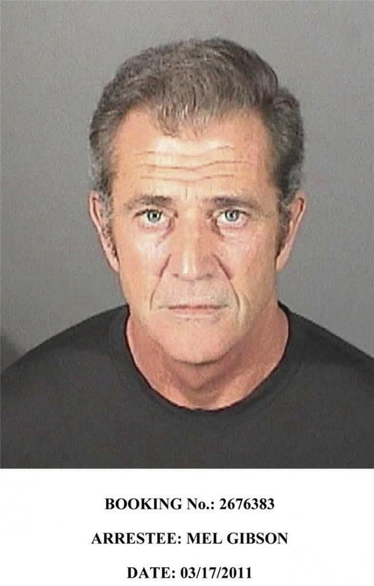 Lethal Weapon Star Mel Gibson Drunk Mugshot Arrest Picture Keychain Keychain