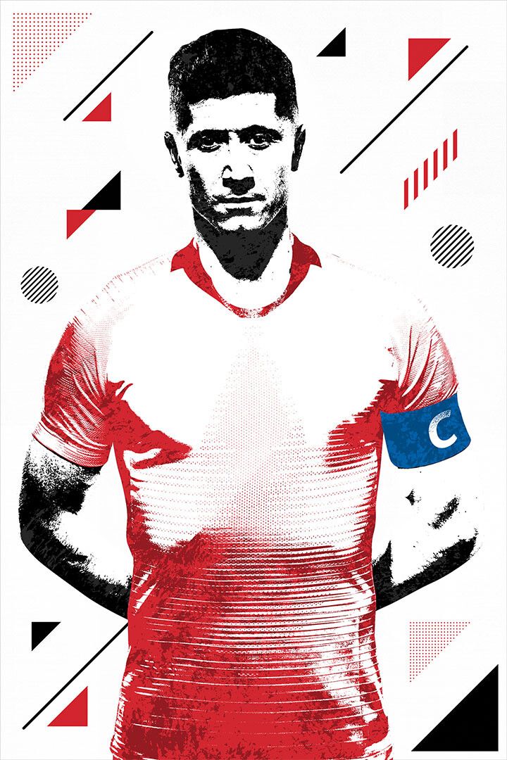 Lewandowski Poland Football Soccer Sports Wall Art Home Decor Poster