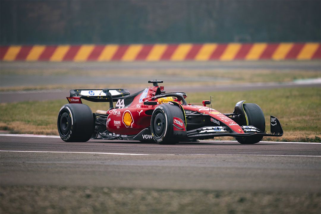 Lewis Hamilton Ferrari British Racing Pilot Formula Race Truck Poster