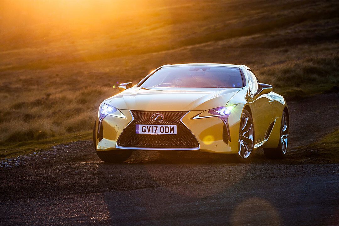 Lexus Lc 500H Japanese Sport Car Front View Wall Indoor Print Poster