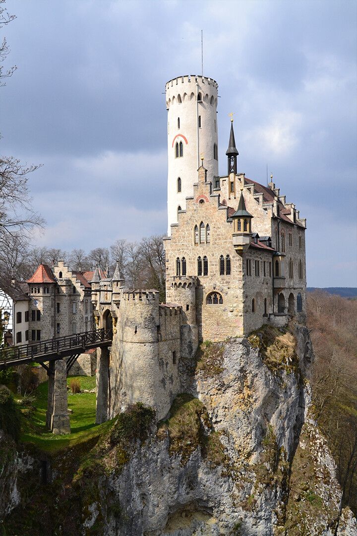 Lichtenstein Castle Built Near A Cliff Art Wall Decor Poster