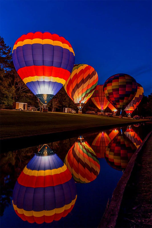 Light Aircraft Hot Air Balloon Festival Print Wall Art Home Decor Poster