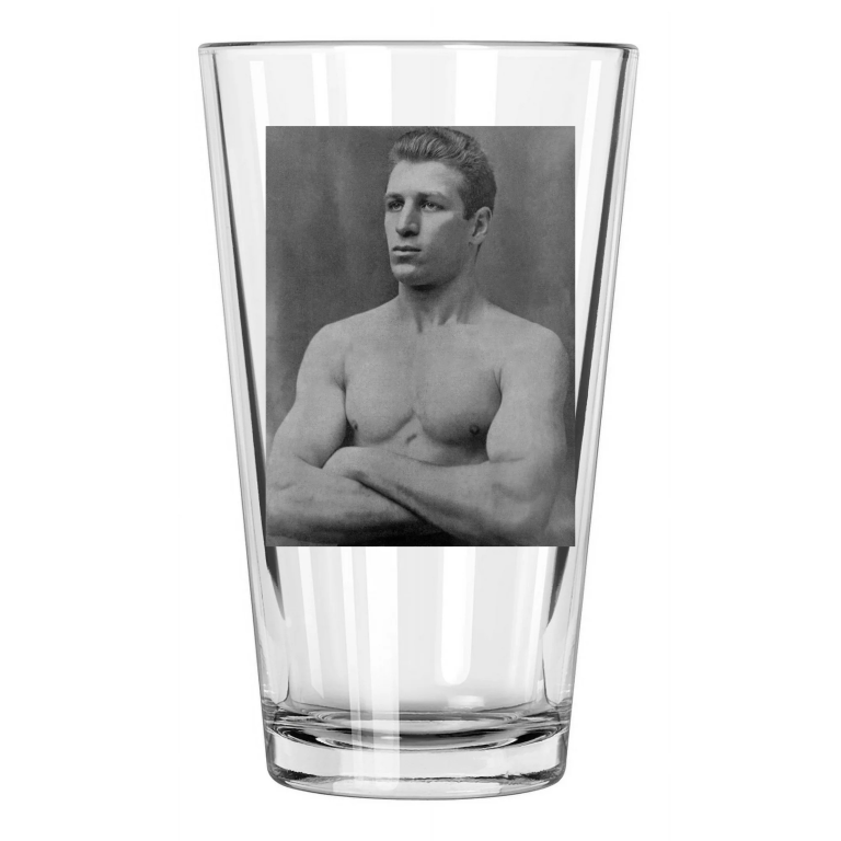 Light Heavyweight Champion Joe Choynski Photo Boxer Pint Beer Drinking Glass