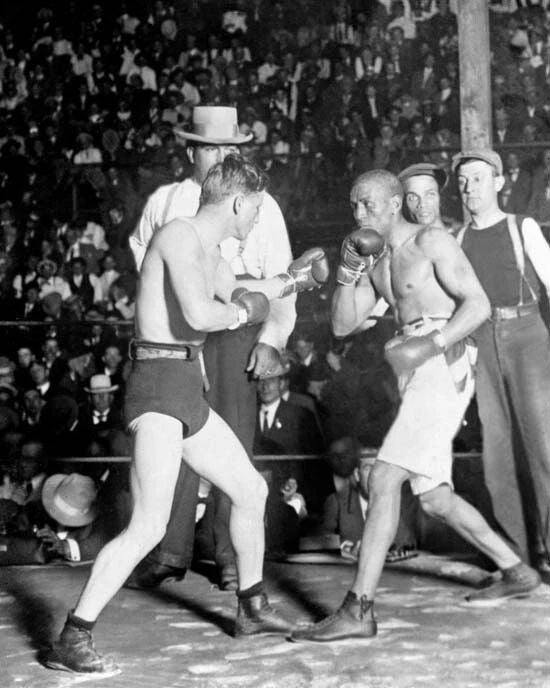 Lightweight Champion Joe Gans Vs George Memsic Glossy Magnet Boxing Print