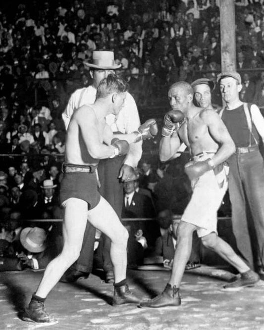 Lightweight Champion Joe Gans Vs George Memsic Glossy Keychain Boxing Print