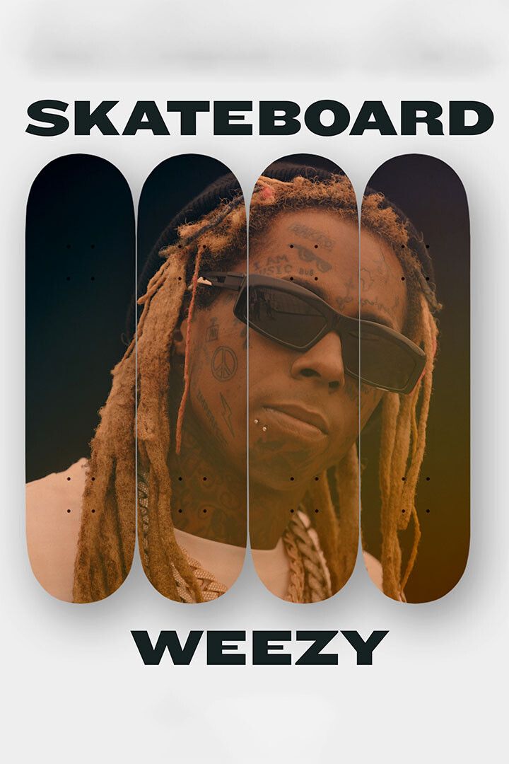 Lil Wayne Skateboard Weezy Music Painting Print Wall Art Home Poster