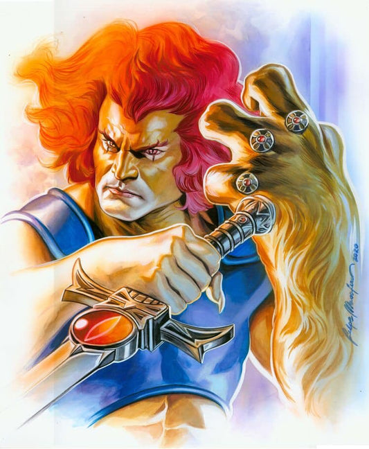 Lion O Action Portrait Print Poster