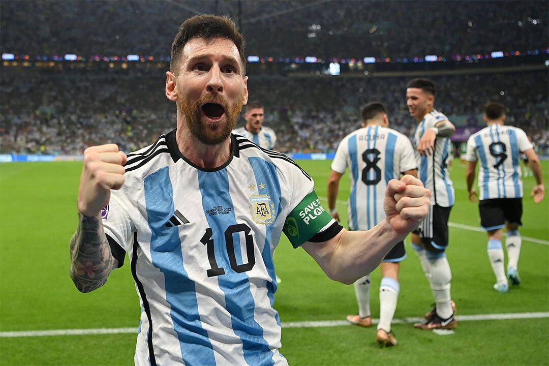 Lionel Messi Argentina Goal Celebration World Cup Wall Art Home Poster