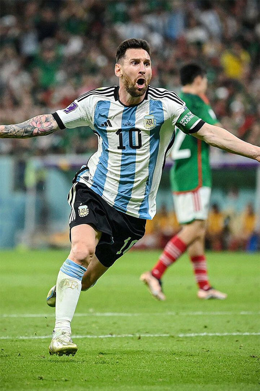 Lionel Messi Goal Celebration Argentina Sport Wall Art Home Poster
